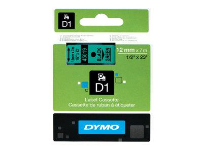 DYMO D1 Self-Adhesive Label Tape 1 Roll - Black on Green