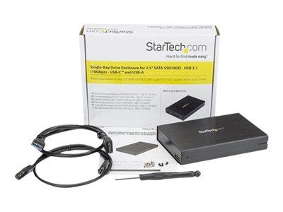 StarTech.com USB 3.1 2.5 SATA Enclosure USB-C USB-A (S251BU31315)