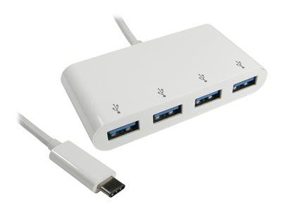 Cables Direct 15cm USB Type C to USB3 4 Port Hub