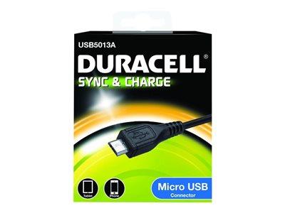 Duracell Micro-USB Type B Sync/Charge Cable 1m - Black
