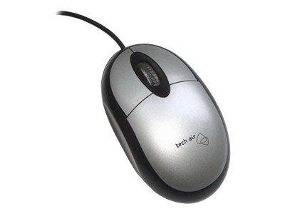Techair XM301B Mouse Optical Wired USB Black/Silver