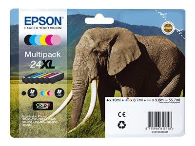 Epson 24XL Multipack - 6-pack - 55.7 ml - XL - black, yellow