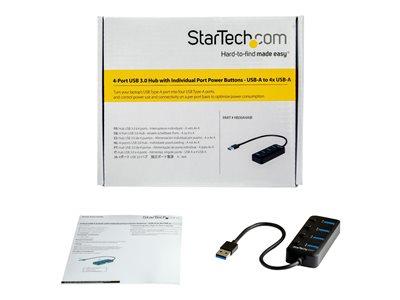 StarTech.com 4-Port USB 3.0 Hub with On/Off