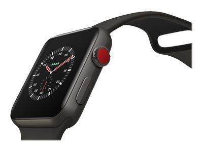Apple Watch Series 3 GPS + Cellular, 38mm Space Grey Aluminium Case with Black Sport Band