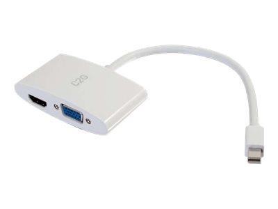 C2G 8in Mini DisplayPort to HDMI/VGA Adapter - White