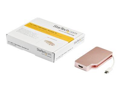 StarTech.com USB C Multiport Video Adapter - Rose Gold