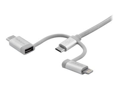 StarTech.com 2m Lightning USB C Micro-B Cable