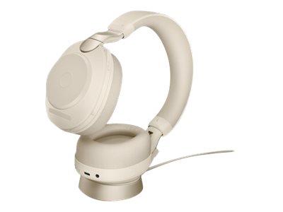 Jabra Evolve2 85 USB-A UC Stereo Headset with Desk Stand - Beige