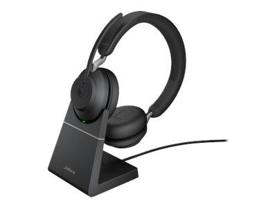 Jabra Evolve2 65 USB-A MS Stereo Headset with Desk Stand - Black
