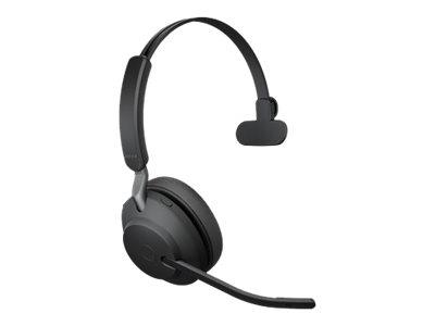 Jabra Evolve2 65 USB-C UC Mono Headset with Desk Stand - Black