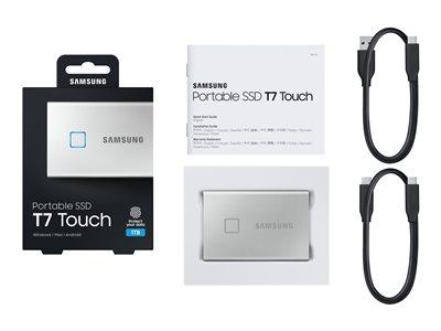 Samsung 1TB T7 Touch USB 3.2 GEN.2 Type C External PSSD Silver