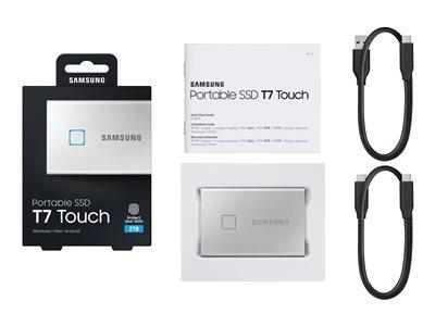 Samsung 2TB T7 Touch USB 3.2 GEN.2 Type C External PSSD Silver