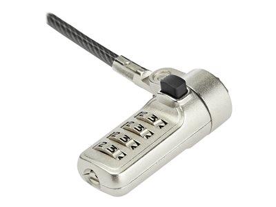 StarTech.com Laptop Cable Lock - 4-Digit Resettable Combination Lock - For Wedge Lock Slot