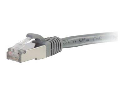 C2G 0.3m Cat6a Booted Shielded (SSTP) Network Patch Cable - Grey