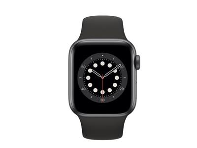 Apple Watch Series 6 GPS, 40mm Space Grey Aluminium Case with Black Sport Band - Regular
