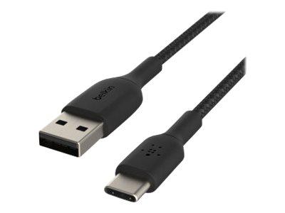 Belkin BOOST CHARGE USB-A to USB-C Cable - Braided - 1m - Black