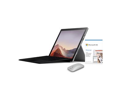 Microsoft Surface Pro 7 and Microsoft 365 Personal 1-Year Bundle with Keyboard and Wireless Mouse