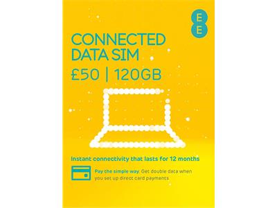 EE PAYG SIM Card Preloaded with 120GB of Data