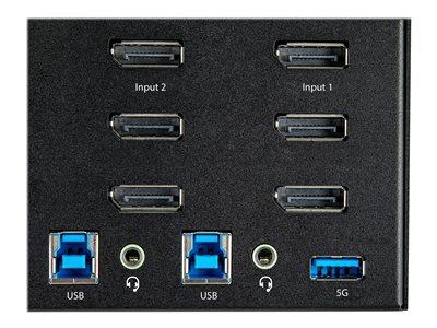 StarTech.com 2 Port Triple Monitor DisplayPort KVM Switch
