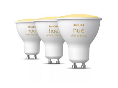 Philips Hue White 4.3W GU10 Bulbs 3-Pack