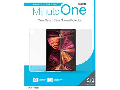 Minute One Clear Case and Screen Protector for iPad 11inch