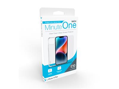 Minute One Clear Case and Screen Protector for iPhone 14 plus
