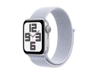 Apple Watch SE GPS 40mm Silver Aluminium Case with Blue Cloud Sport Loop