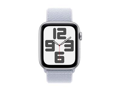 Apple Watch SE GPS 44mm Silver Aluminium Case with Blue Cloud Sport Loop