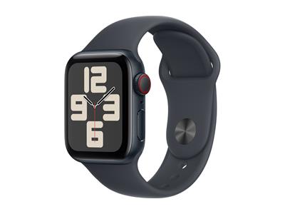 Apple Watch SE GPS + Cellular 44mm Midnight Aluminium Case with Midnight Sport Band - S/M