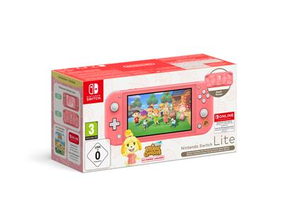 Nintendo Switch Lite Coral with Animal Crossing plus12 months Nintendo Online