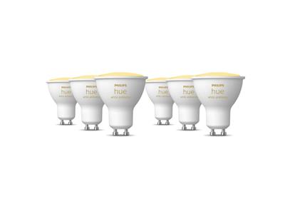 Philips Hue White Bulbs 4.2W GU10 6-Pack