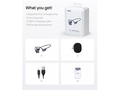 Shokz OpenRun Pro 2 - Open-ear headphones - Black - Standard