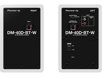 Pioneer DM-40DBT Speakers 4" Monitor Speakers with bluetooth (Pair) - White