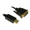 Cables Direct 3m DisplayPort to DVI-D M-M Single Link Black Cable B/Q 50