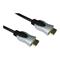 Cables Direct 5m HDMI M - M Cable Black + Silver Hoods