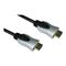 Cables Direct 10m HDMI M - M Cable Black + Silver Hoods