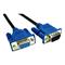 Cables Direct 1m HD15 VGA/SVGA Low Profile LSZH M-F Cable Blk Blue Hoods