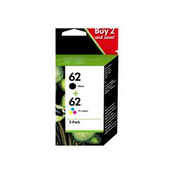 HP 62 2-pack Black/Tri-color Original Ink Cartridges