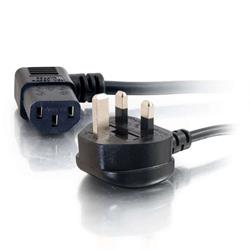 C2G 3m 18 AWG UK 90 degree Power Cord (IEC320C13R to BS 1363)
