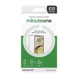 Minute One Case and Screen protector for Motorola G14 Grey