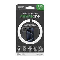 Minute One Premium Clear Case and Screen Protector for iPhone 16 Pro