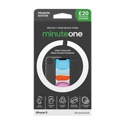 Minute One Premium Clear Case and Screen Protector for iPhone 11