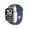 Apple Watch Series 10 GPS + Cellular 42mm Silver Aluminium Case with Denim Sport Band - S/M