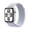 Apple Watch SE GPS 44mm Silver Aluminium Case with Blue Cloud Sport Loop