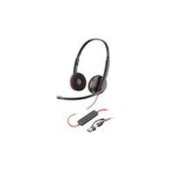 Poly Blackwire 3220 headset - on-ear - wired - USB-C - black