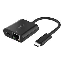 Belkin Network Adapter - USB-C - Gigabit Ethernet x 1 + USB-C (power only) x 1