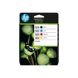HP 924 - 4-pack - black, yellow, cyan, magenta - original - ink cartridge