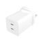 Zagg mophie Essentials Power Adapter 50W Dual USB-C PD White UK