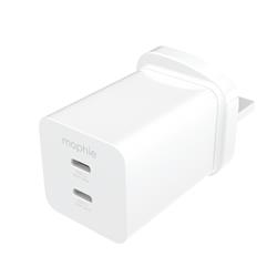 Zagg mophie Essentials Power Adapter 50W Dual USB-C PD White UK