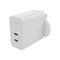 Zagg Wall Adapter USB-C 67W 2-port GaN White UK